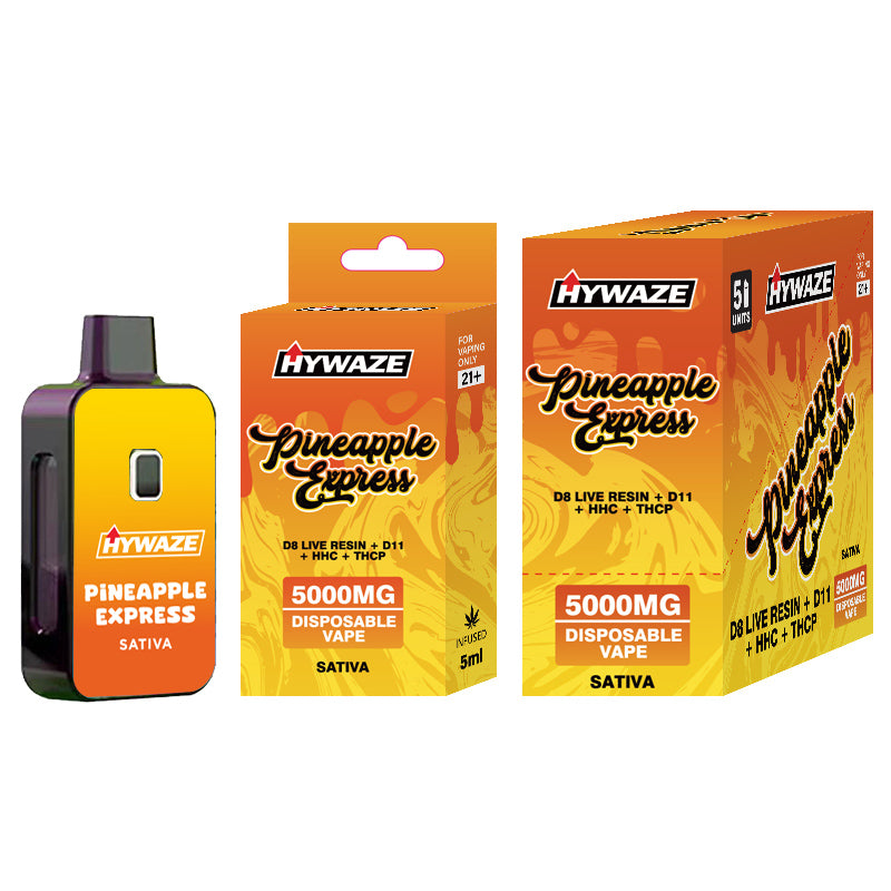 HYWAZE 5G Disposable Vape D8+D11+HHC+THCP (5 Units/Box- PRICE PER UNIT)