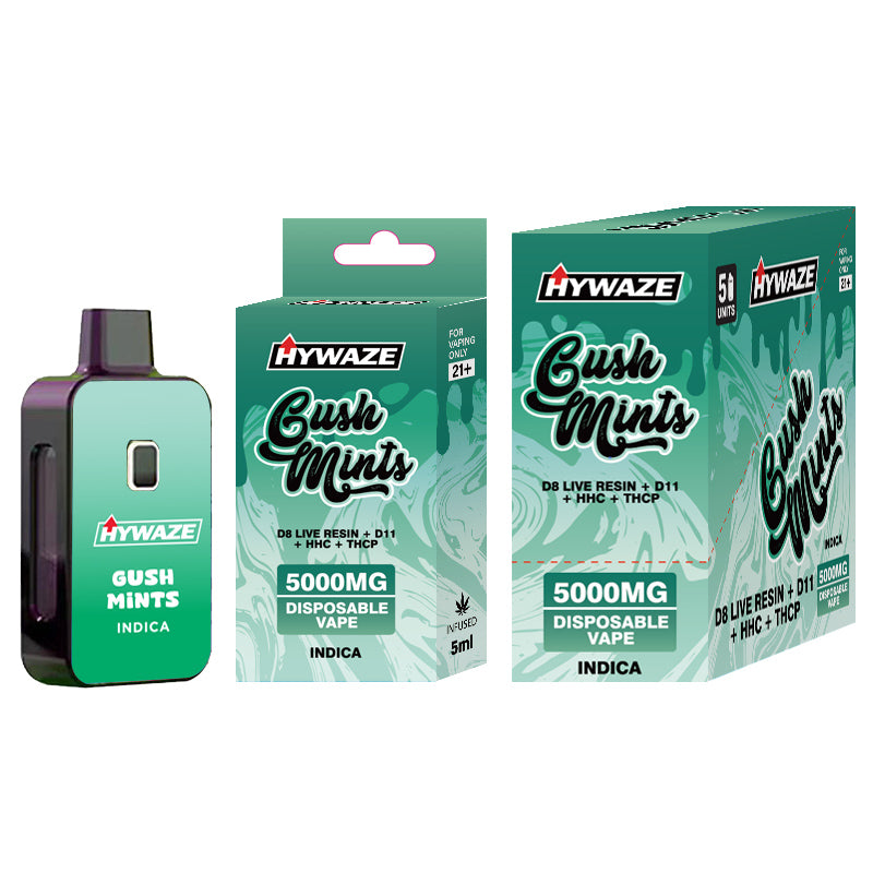 HYWAZE 5G Disposable Vape D8+D11+HHC+THCP (5 Units/Box- PRICE PER UNIT)