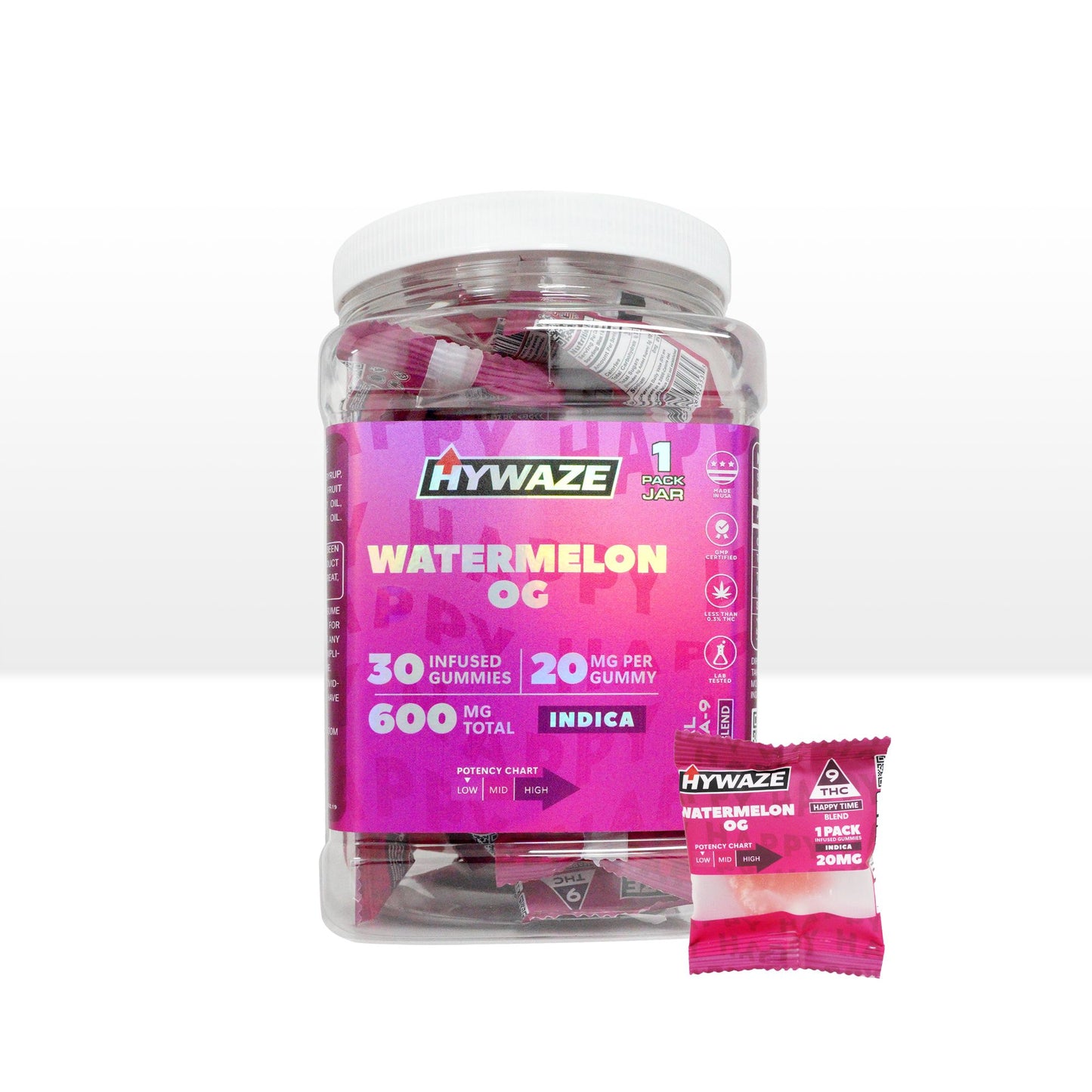 HYWAZE Premium Gummies Delta-9 THC Fruit Flavors