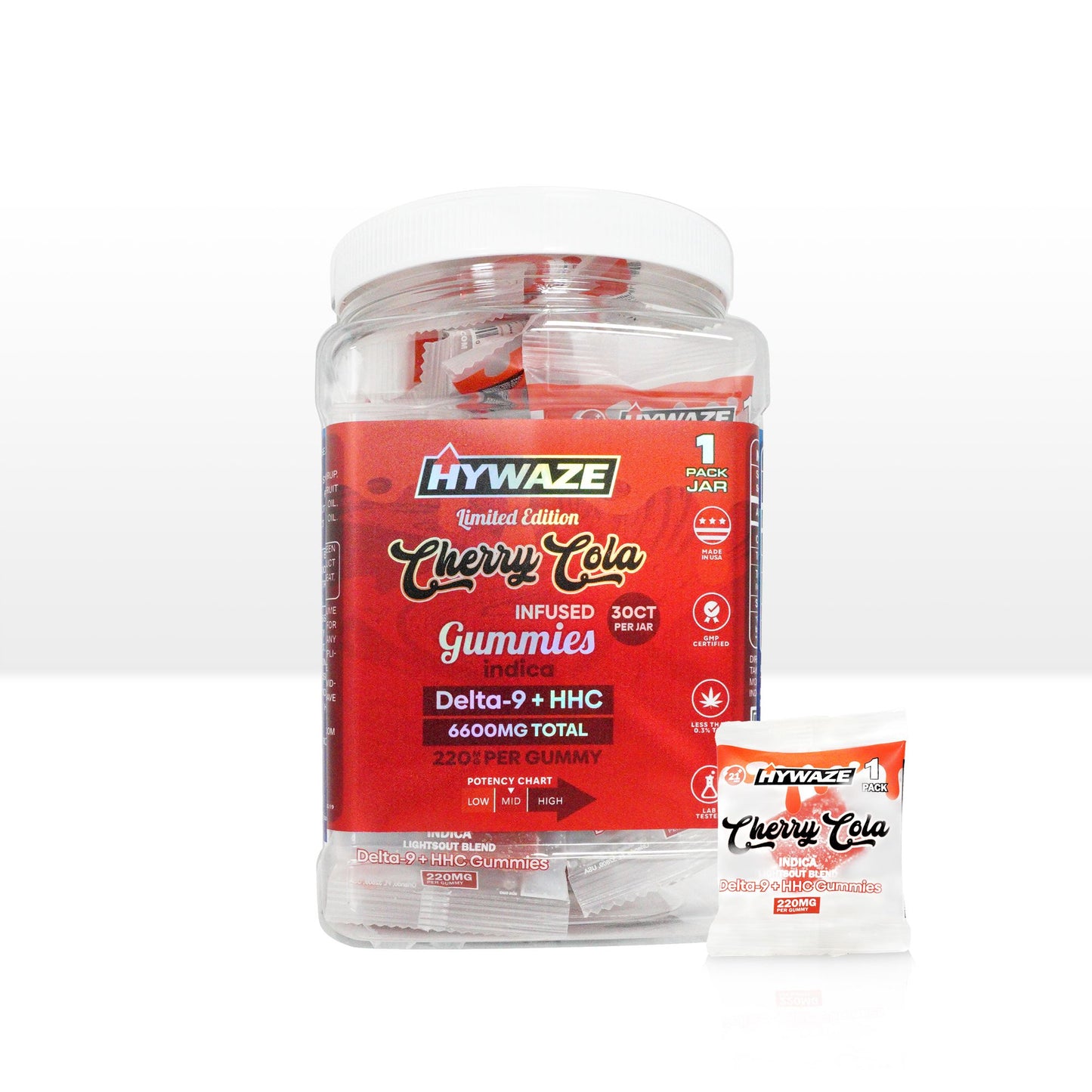 HYWAZE Maximum Potency Gummies Delta-9+HHC 220MG