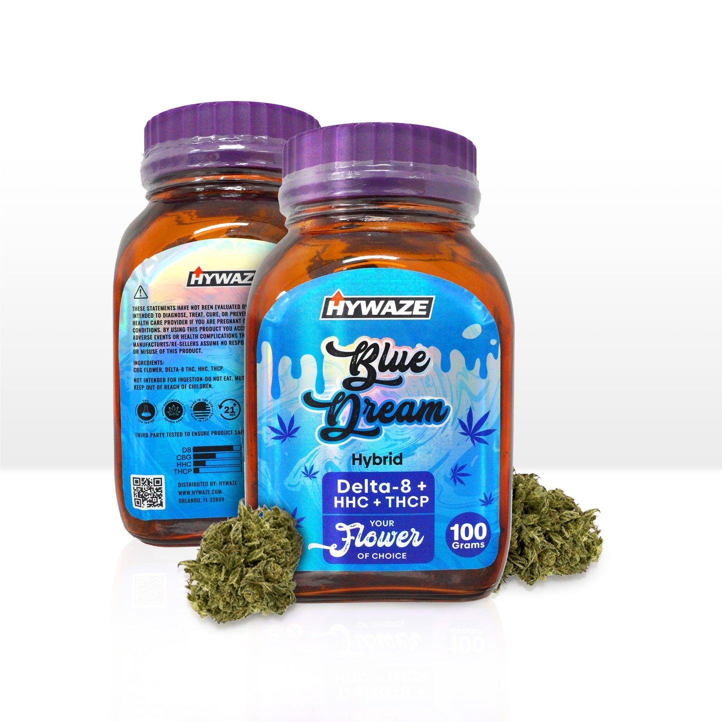 HYWAZE Premium Delta-8 + HHC + THCP Cannabis Flower