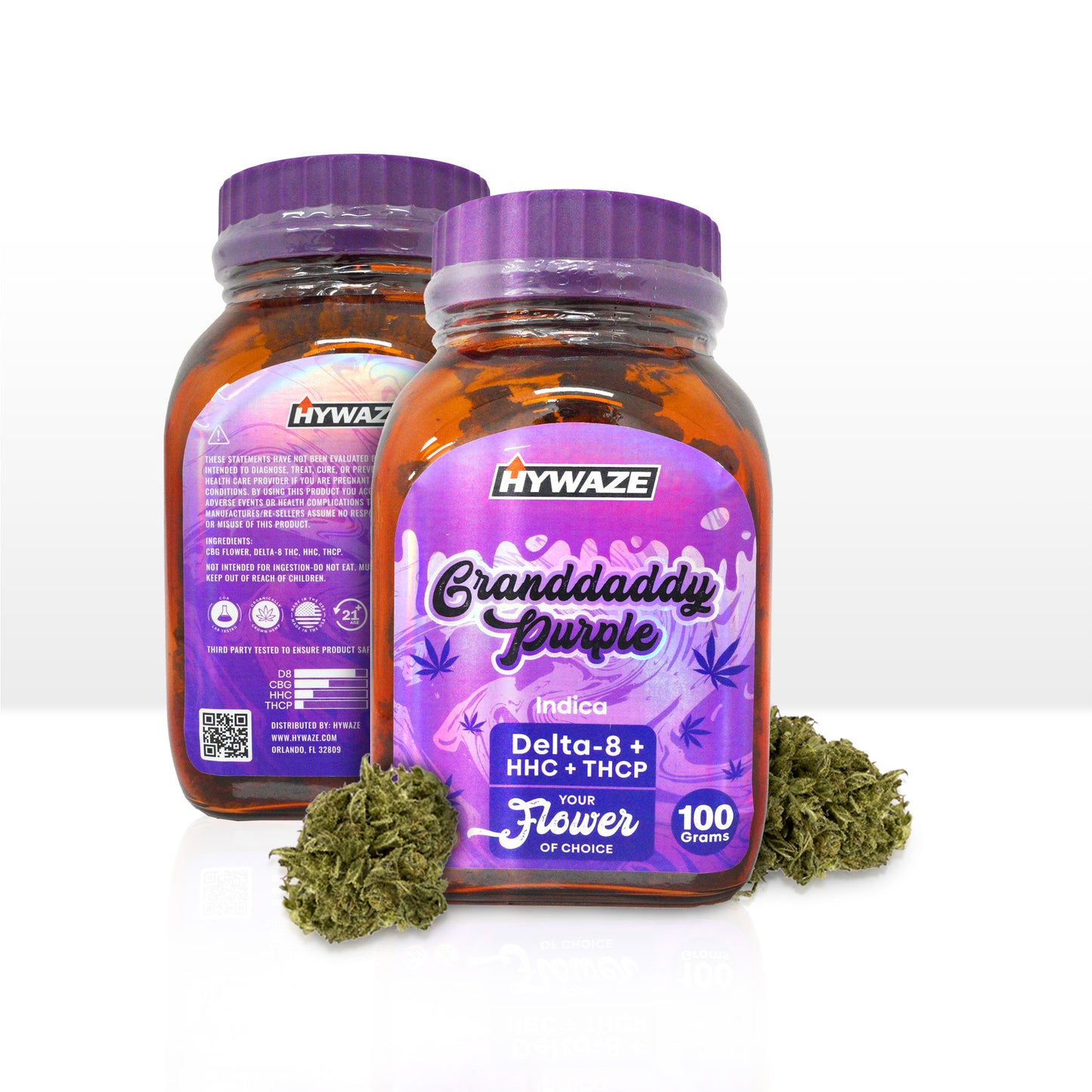 HYWAZE Premium Delta-8 + HHC + THCP Cannabis Flower