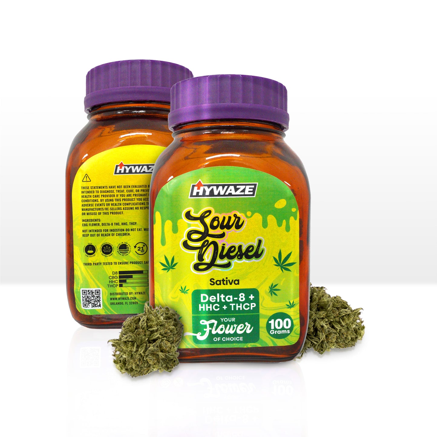 HYWAZE Premium Delta-8 + HHC + THCP Cannabis Flower