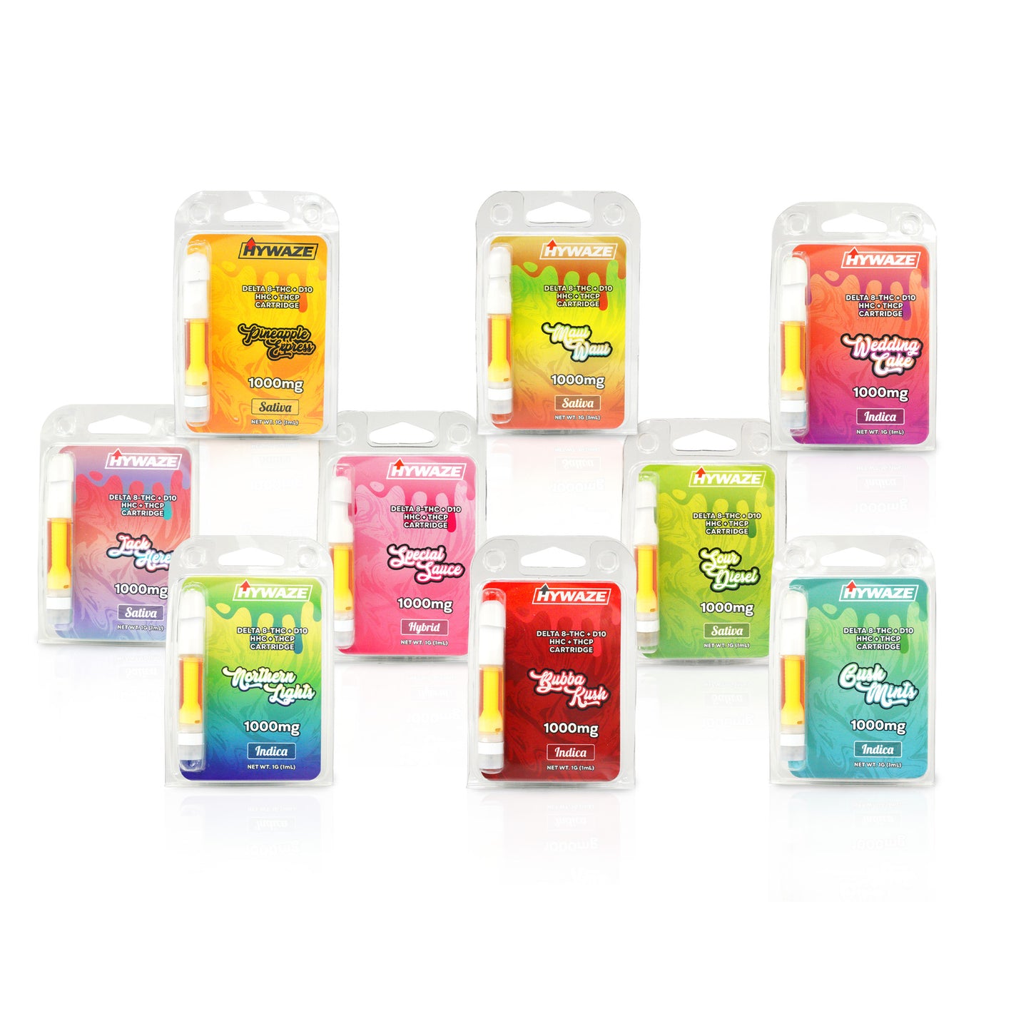 HYWAZE 1000mg D8+D10+HHC+THCP Cartridges