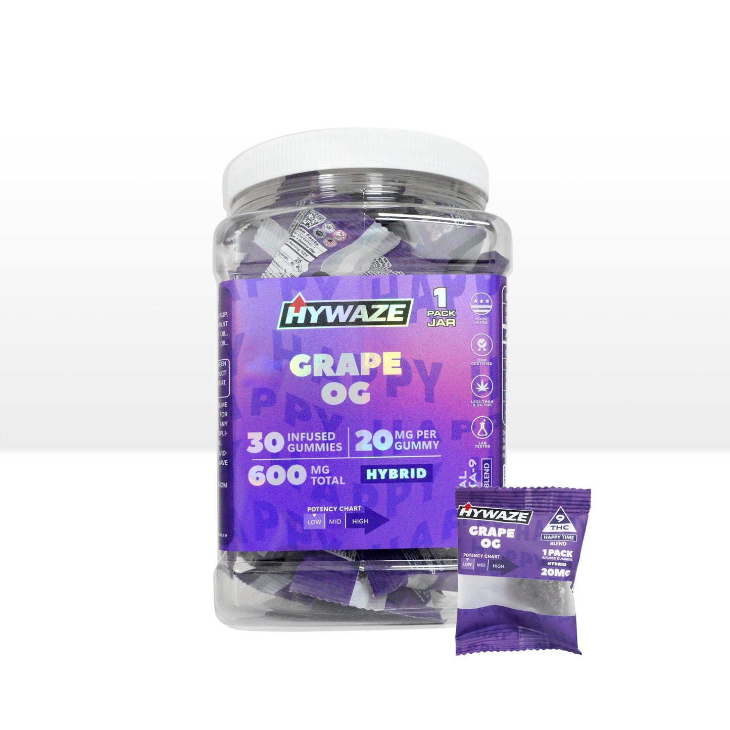 HYWAZE Premium Gummies Delta-9 THC Fruit Flavors