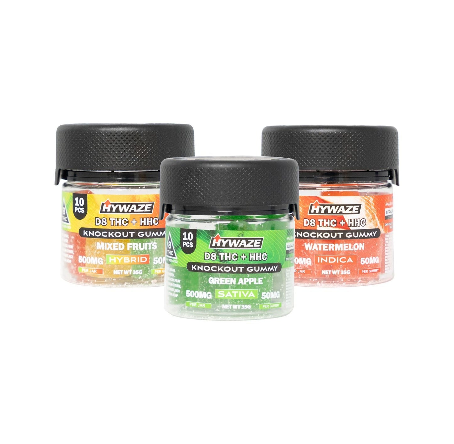 HYWAZE Knockout Gummy D8 THC+HHC 50mg