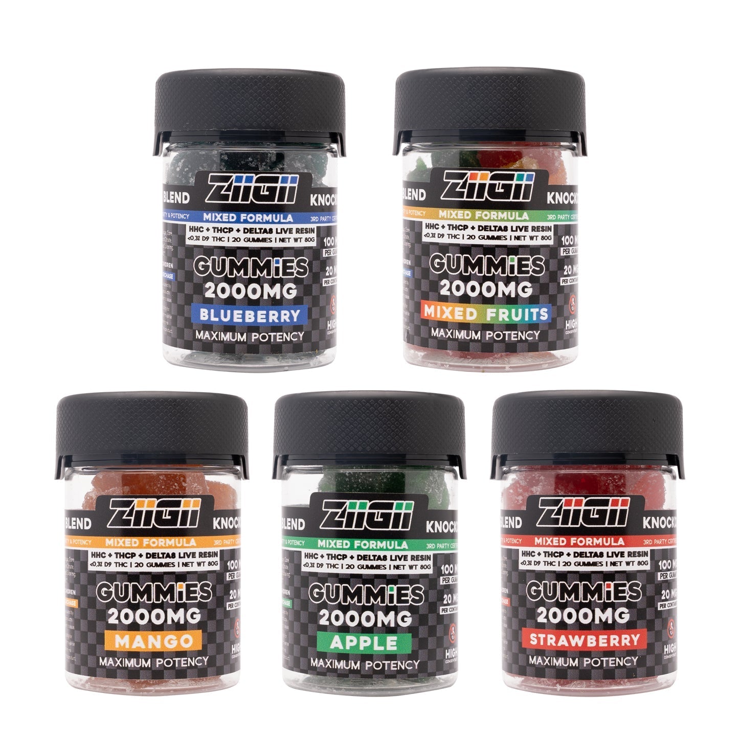 ZiiGii Mixed THCP+HCC+Delta 8 THC Gummies