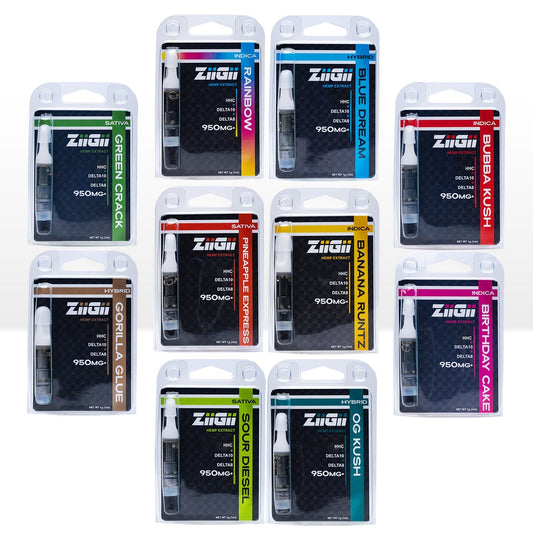 ZiiGii HHC+D8+D10 Cartridges Mixed
