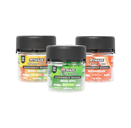 HYWAZE Knockout Gummy D8 THC+HHC 50mg